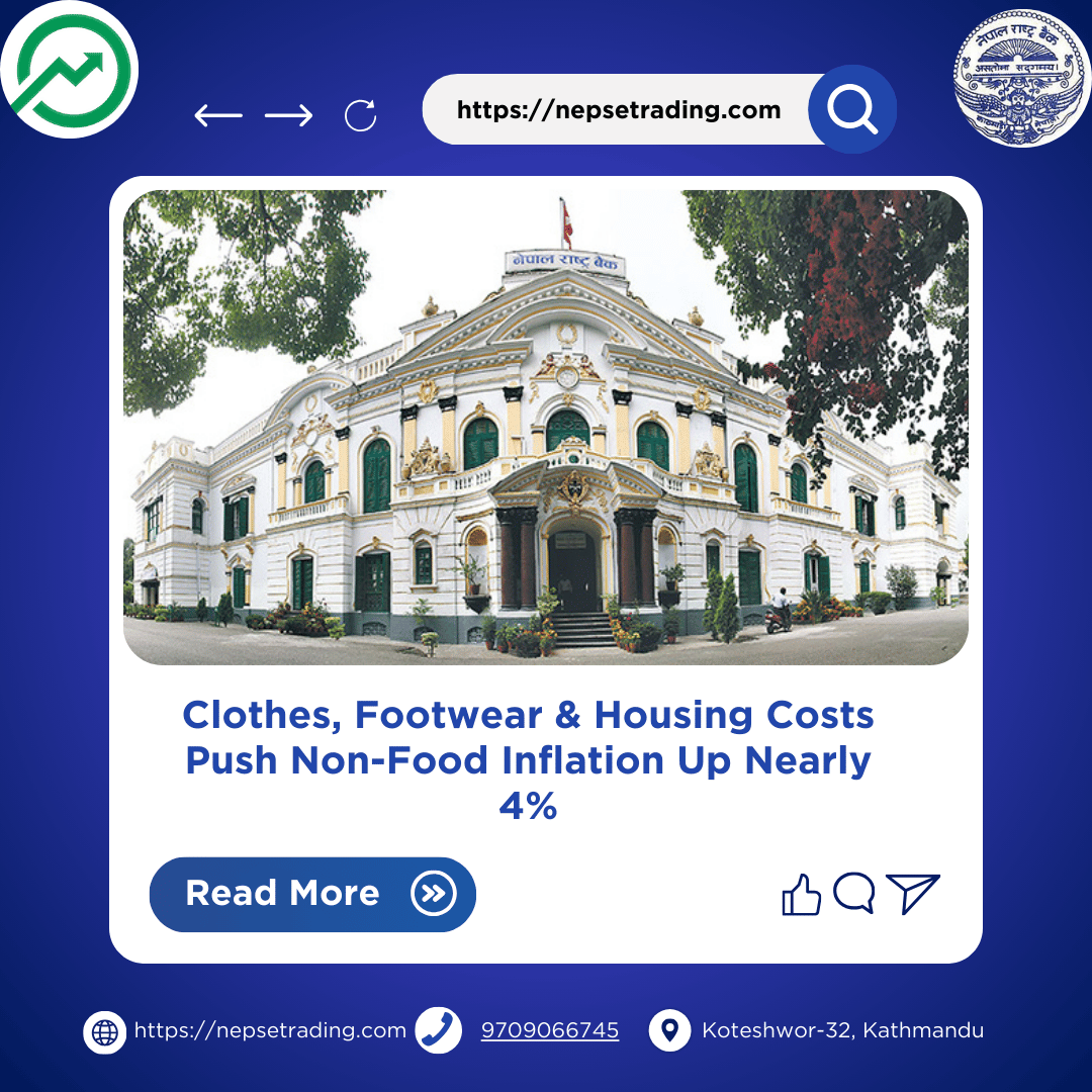 Clothes, Footwear & Housing Costs Push Non-Food Inflation Up Nearly 4%