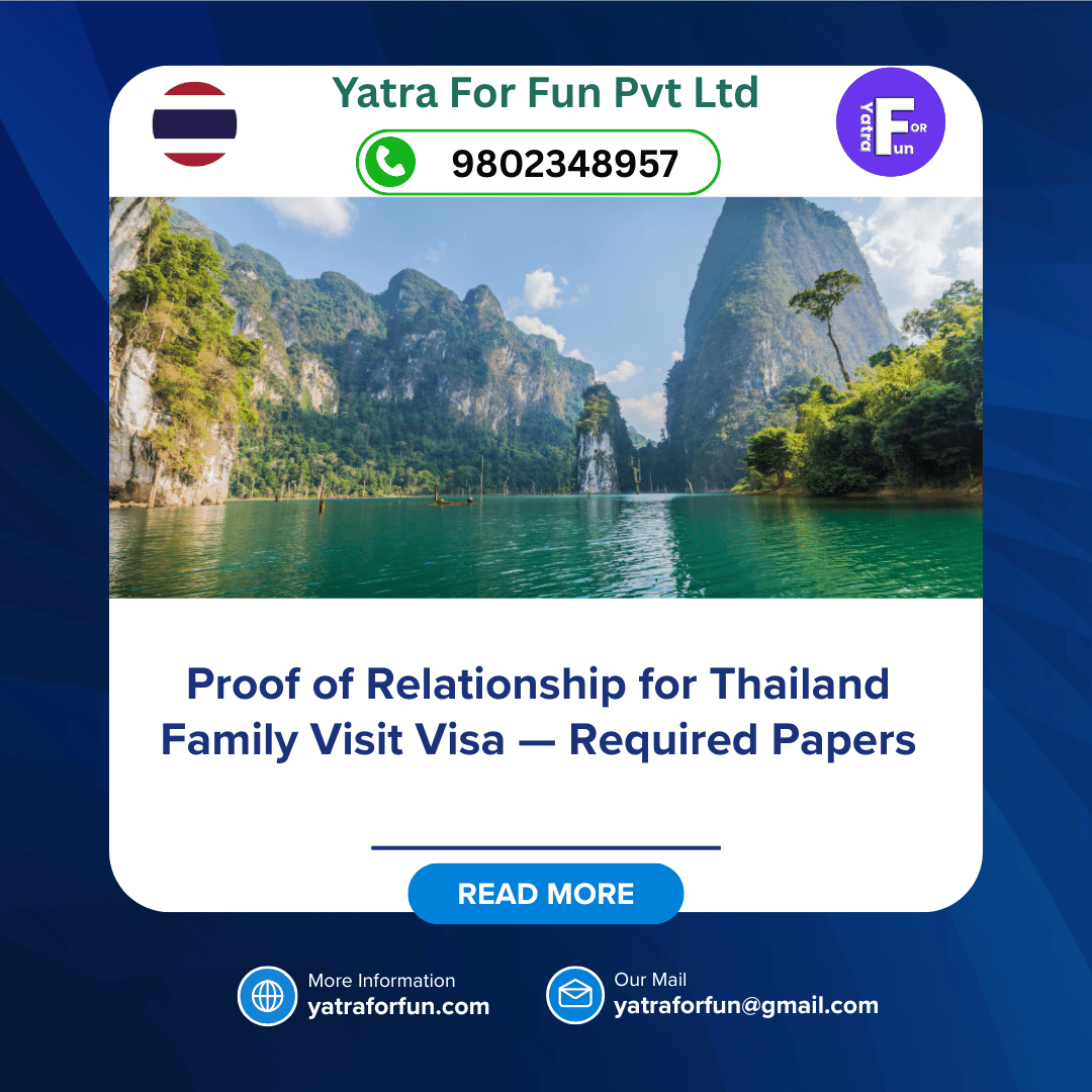 Proof of Relationship for Thailand Family Visit Visa — Required Papers