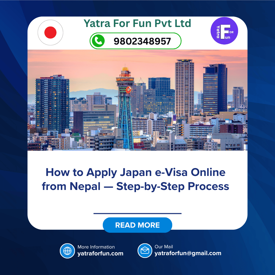 How to Apply Japan e-Visa Online from Nepal — Step-by-Step Process