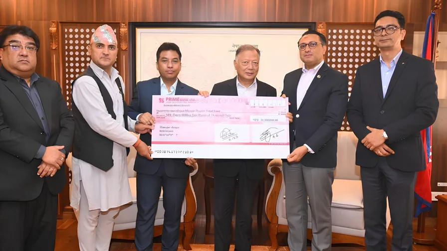 Prime Commercial Bank Contributes Rs 30.8 Million for Rasuwa Flood Victims