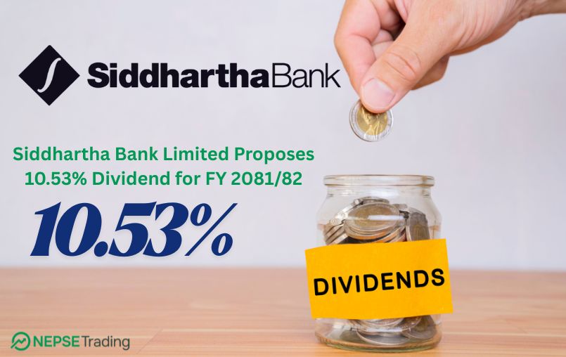 सिद्धार्थ बैंकले आर्थिक वर्ष २०८१/८२ का लागि १०.५३ प्रतिशत लाभांश प्रस्ताव